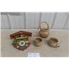 Image 1 : Beige Pottery Tea Service and German Black Forest Weather House
