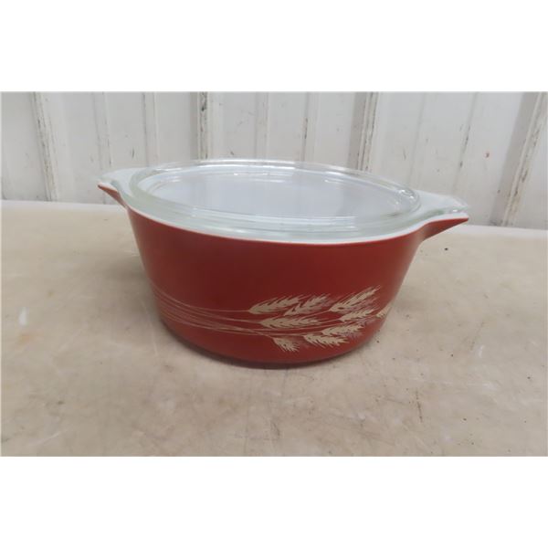 Vintage Pyrex Autumn Wheat Casserole 475B