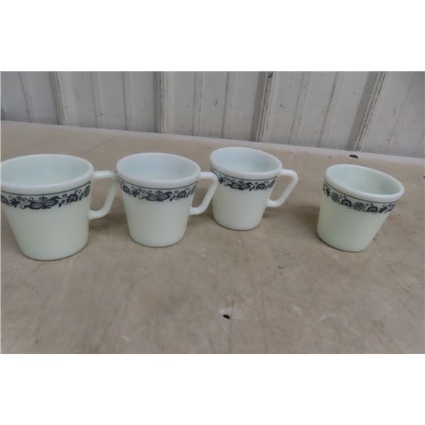Set of Four Old Town Blue Coffee Mugs 141B
