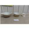 Image 1 : Set of Two Pyrex Mixing Bowls (Homestead and Mushroom Patterns) and Woodland Mug