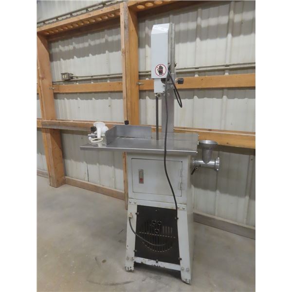 Power Sonic Meat Bandsaw with Grinder and Sausage Stuffing Attachments