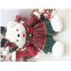 Image 10 : Christmas Décor Lot Including Candle Holder, Stuffed Bear, and More