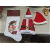 Image 4 : Christmas Décor Lot Including Candle Holder, Stuffed Bear, and More