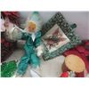 Image 5 : Christmas Décor Lot Including Candle Holder, Stuffed Bear, and More