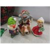 Image 6 : Christmas Décor Lot Including Candle Holder, Stuffed Bear, and More