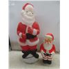 Image 3 : Two Vintage Santa Blow Molds (28" and 12" Tall) and One 29" Cardboard Santa