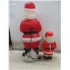 Image 4 : Two Vintage Santa Blow Molds (28" and 12" Tall) and One 29" Cardboard Santa