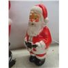 Image 5 : Two Vintage Santa Blow Molds (28" and 12" Tall) and One 29" Cardboard Santa