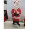Image 7 : Two Vintage Santa Blow Molds (28" and 12" Tall) and One 29" Cardboard Santa