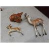 Image 14 : Vintage Christmas Décor Lot Including Santa and Reindeer Figures, Deer Family, and Unused Christmas