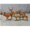 Image 16 : Vintage Christmas Décor Lot Including Santa and Reindeer Figures, Deer Family, and Unused Christmas