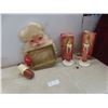 Image 1 : Vintage Plastic Santa Wall Hanging and Two Noma Rope Frost Candles with Original Boxes