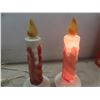 Image 9 : Vintage Plastic Santa Wall Hanging and Two Noma Rope Frost Candles with Original Boxes