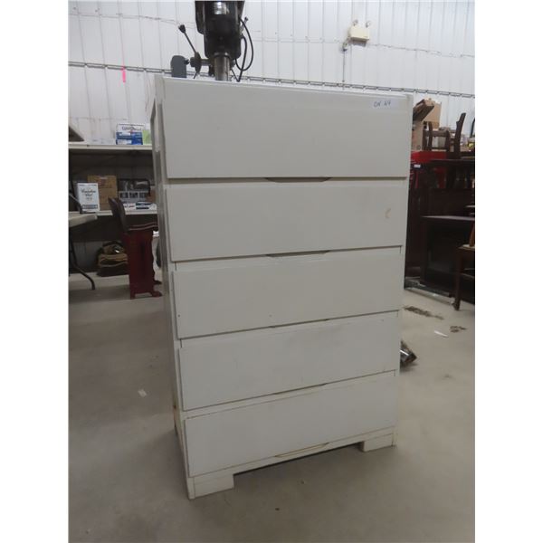 Painted Dresser with Five Drawers (44" × 28" × 15")