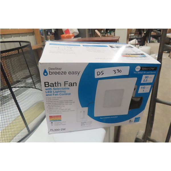 New Breeze Easy Bath Fan and Hanging Light Fixture