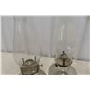 Image 10 : Hanging Aladdin Coal Oil Lamp with Bracket and Four Coal Oil Lamps (Two Matching Sets)