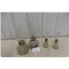 Image 7 : Hanging Aladdin Coal Oil Lamp with Bracket and Four Coal Oil Lamps (Two Matching Sets)