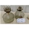 Image 9 : Hanging Aladdin Coal Oil Lamp with Bracket and Four Coal Oil Lamps (Two Matching Sets)