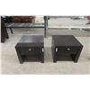 Image 1 : Two Modern End Tables with Drawer 20" x 24" x 24"