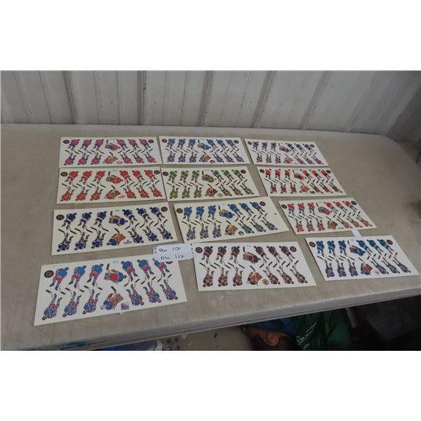 Rod Hockey Player Sticks for Twelve Teams