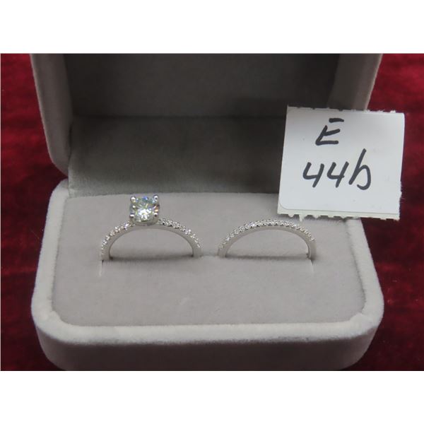 1.00 CT GRA Certified Round Brilliant Cut Moissanite Stone VVS Light Blue Color With 16 Round