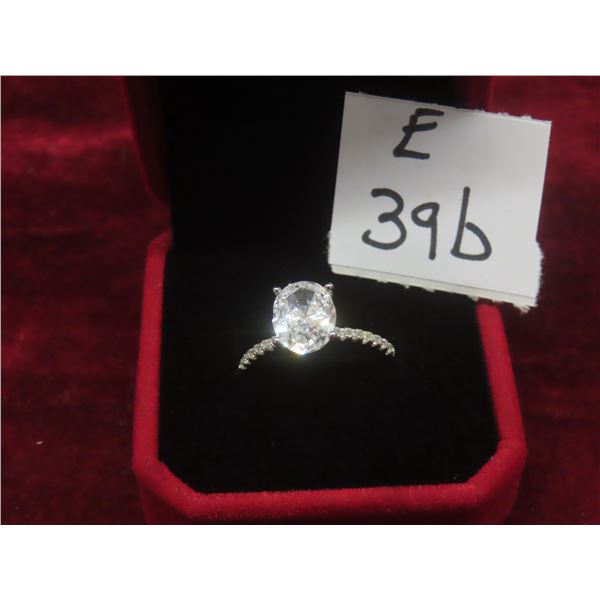 3.00 CT GRA Certified Oval Cut Moissanite Stone VVS D Color With 18 Round Brilliant Cut Cubic