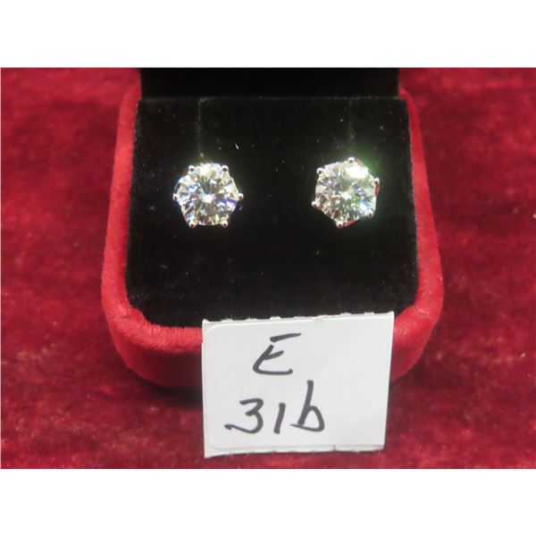 4.00 CT GRA Certified Round Brilliant Cut Moissanite Stones VVS D Color Set in 4 Claw Filagree