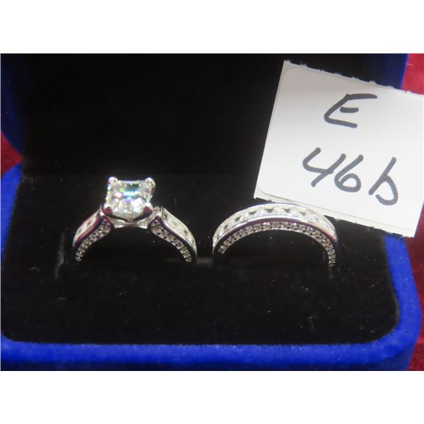 2.00 CT GRA Certified Square Cut Moissanite Stone VVS D Color With 10 Channel Set Square Cut Cubic