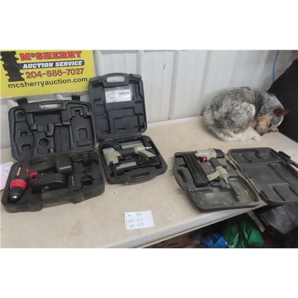 Two Power Tools: Porter Cable Air Brad Nailer and Coleman 18V Drill