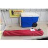 Image 1 : Coleman Rolling Picnic Cooler and Folding Chair 10" x 20" x 14"