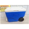 Image 2 : Coleman Rolling Picnic Cooler and Folding Chair 10" x 20" x 14"