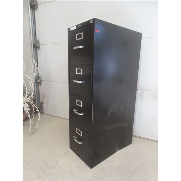 Four-Drawer Filing Cabinet with File Folders