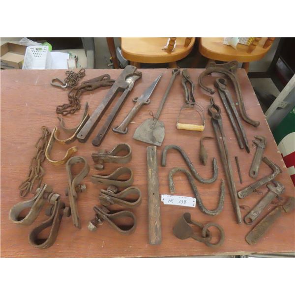 Vintage Tools Including Blacksmith Tools and More