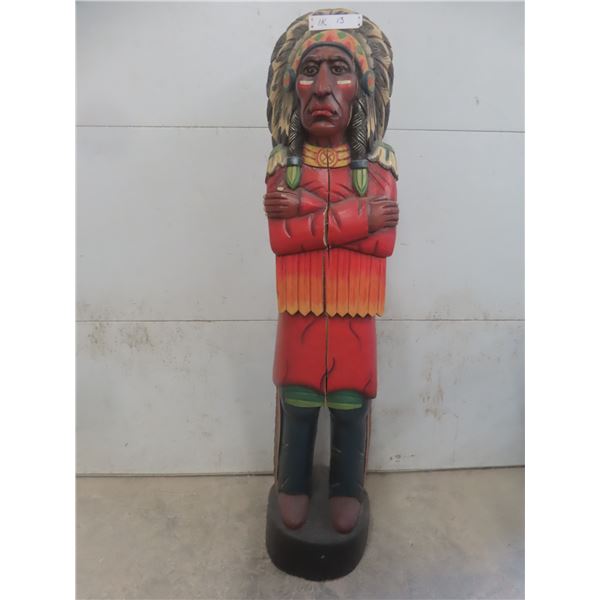 Carved Indigenous Statue (58" Tall) – Some Damage