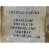 Image 4 : Over Sixty Crystal Casino Brass Trays Including Chip Tray, Cup Holder, and Ashtray Holders