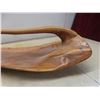 Image 3 : Hand-Carved Natural Wood Tray (Approx. 30" × 12")