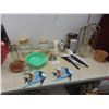 Image 1 : Kitchen Items Including Utensils, Thermos, Glass Containers, and More