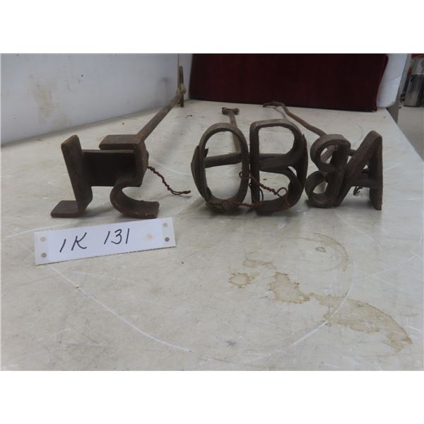Three Branding Irons