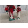 Image 3 : Pair of Vintage Hand-Painted Wooden Snowman Nutcrackers in Two Sizes.