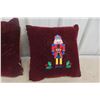 Image 4 : Pair of New Nutcracker-Themed Accent Pillows with Embroidered Motif and New Christmas