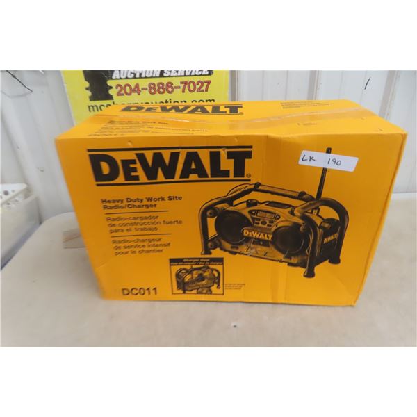 Unopened Vintage DeWalt Charger Radio for 7.2–18V NiCad Stem Batteries (Not Compatible with 20V