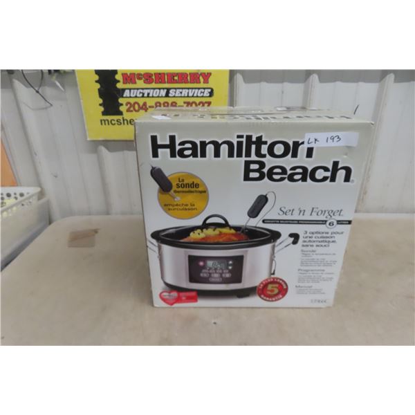 New Hamilton Beach Programmable 6-Litre Slow Cooker (Unopened)