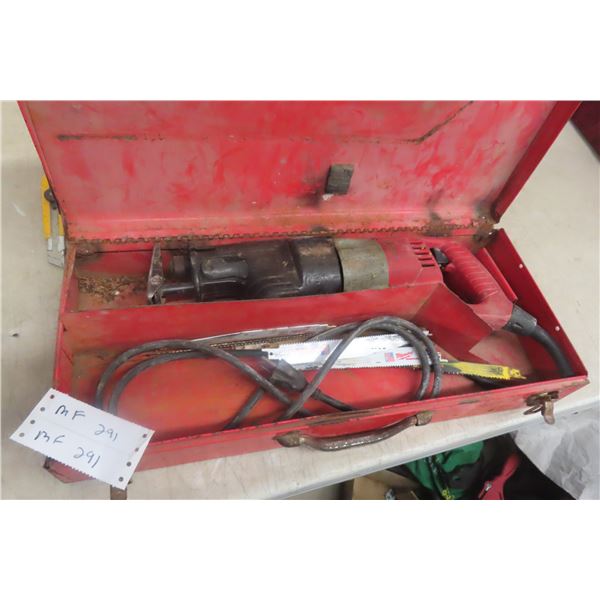 Milwaukee Sawzall with Case and Extra Blades