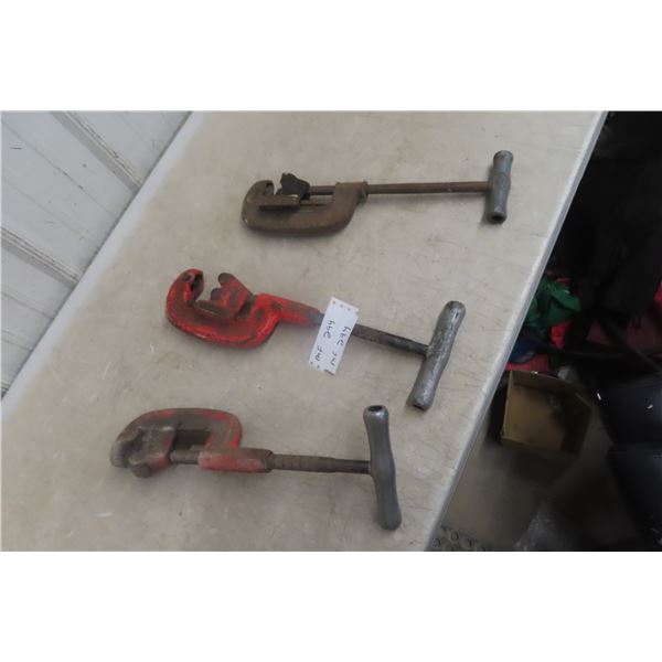 Three Ridgid Pipe Cutters