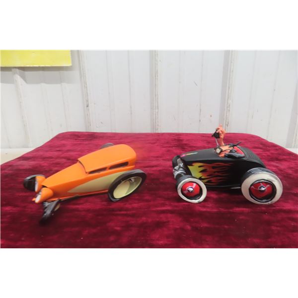 Two Speed Freaks Hand Crafted Car Models: One Solo Highboy and One Orange Smoothie