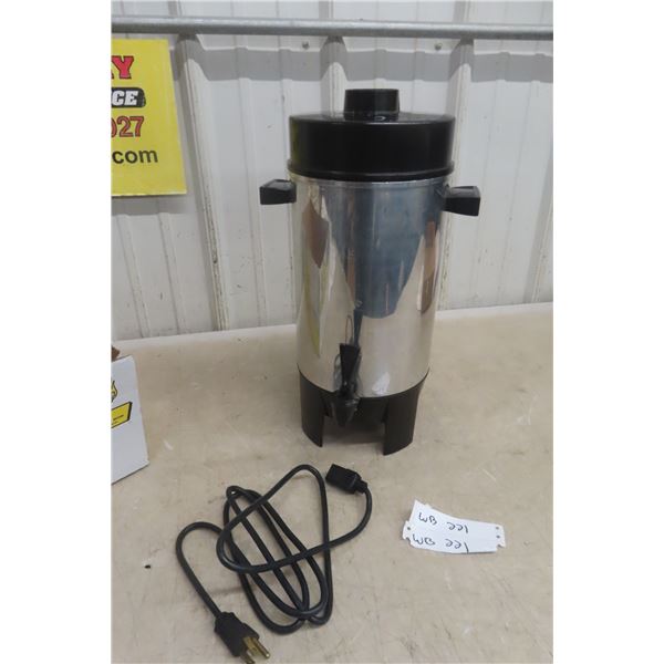 Large Aluminum Coffee Maker with Power Cord