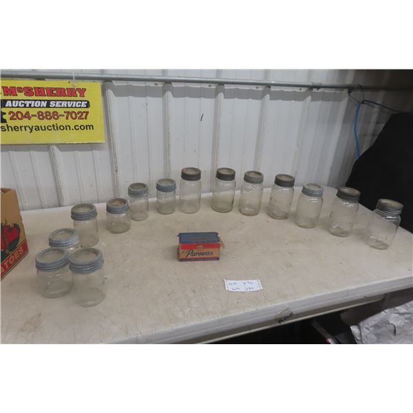 Antique Glass Fruit Jars with Lids