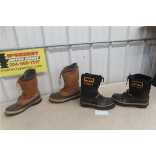 Vintage Ski-Doo Snowmobile Boots and Insulated Hunting Boots