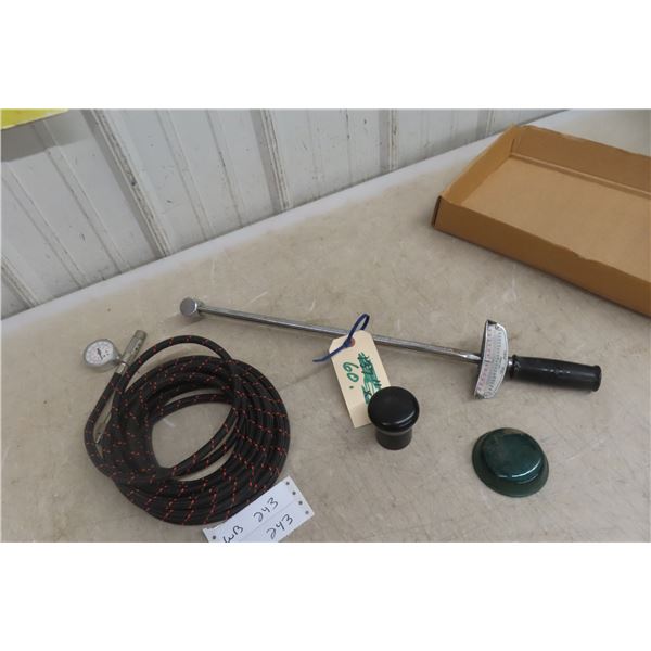 Torque Wrench and Tire Pressure Pump 1/2" 200LB