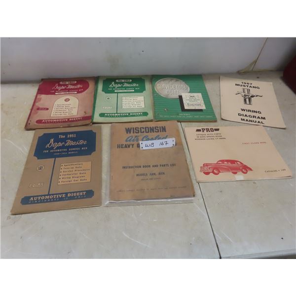 1967 Ford Mustang Manual and Five 1950s Automotive Service Manuals